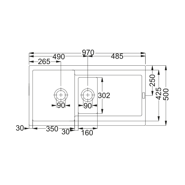 Chiuveta Franke Maris MRG 651-97, Gri Ardezie