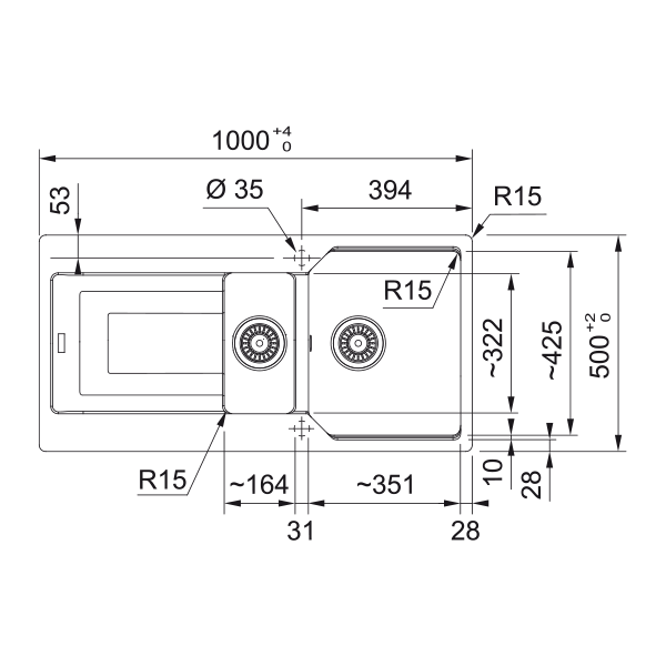 Chiuvetă bucătărie Franke Slate Grey UBG 651-100