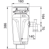 Tocator resturi Franke Slim 50 EU cu kit pneumatic