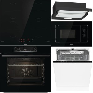 Set Electrocasnice Gorenje: Cuptor, Plită, Hota, Microunde, Mașină Vase