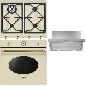 Pachet Smeg Cuptor Plita Hota Design Retro