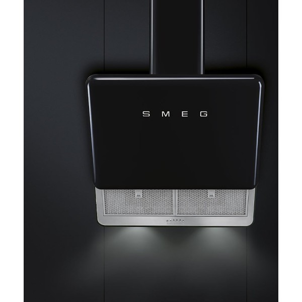 Hota de perete Smeg KFAB84BL, negru, retro