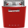 Masina de spalat vase SMEG 50's Style rosu