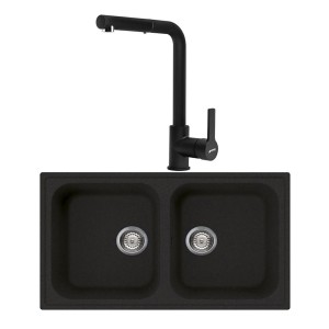 Pachet Smeg Negru Chiuvetă LZ862A2 + Baterie MID1MN