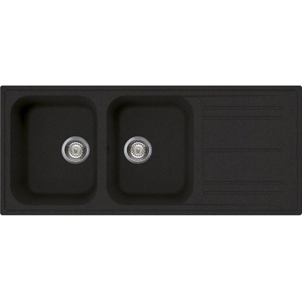 Pachet Smeg Negru Chiuveta 2 cuve + Baterie MID1MN