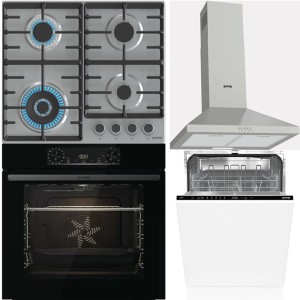 Pachet Gorenje - Cuptor, Plită, Hotă, Mașină de Vase