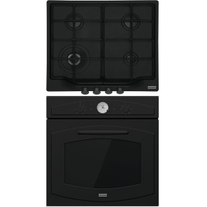 Pachet Franke Cuptor Electric si Plita Gaz Negru Mat