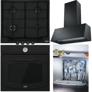 Pachet Franke Negru Cuptor, Plita, Hota, Masina de Vase