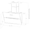 Hota Elica Wise 60cm, Sticla Neagra