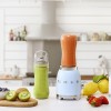 Blender SMEG 50's Style, 2 sticle incluse, albastru deschis