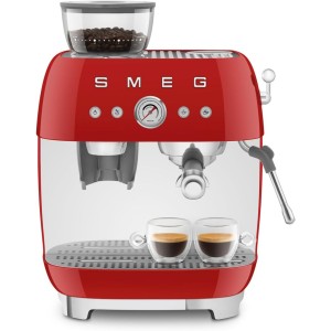 Espressor manual Smeg Rosu, 50's Style, 1650 W