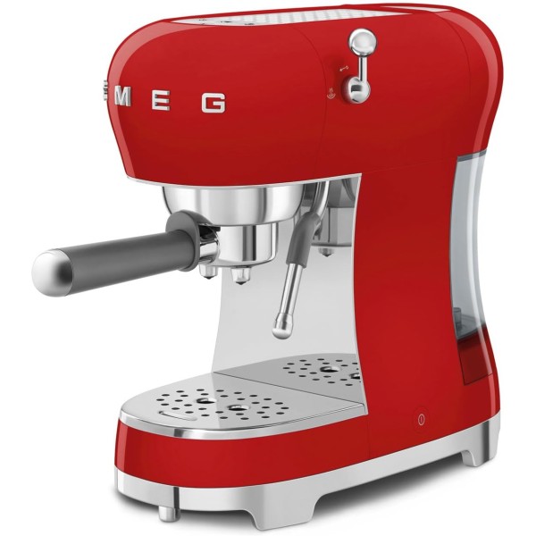 Espressor Rosu Smeg ECF02RDEU, 1350W, 15 bar