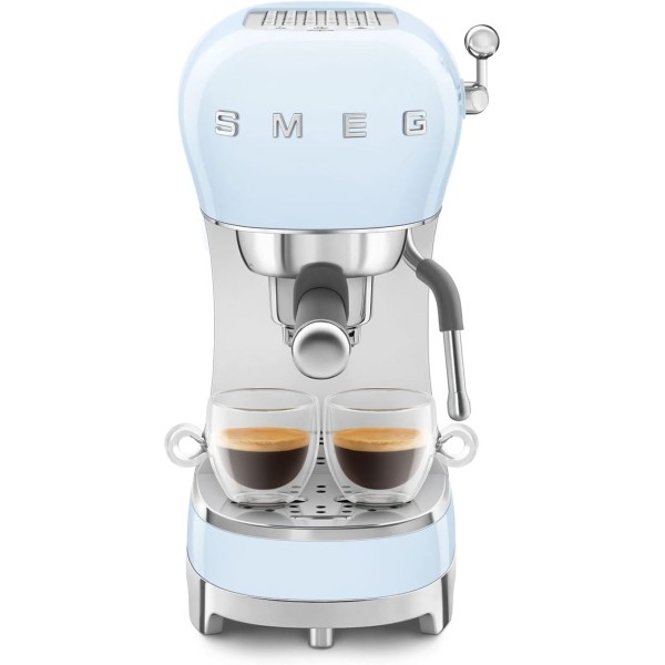 Espressor manual Smeg ECF02PBEU, albastru