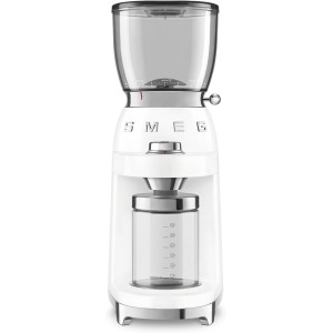 Rasnita cafea Smeg CGF03WHEU, alb, design 50's Style