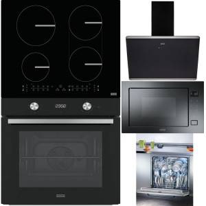 Pachet complet electrocasnice Franke cristal negru