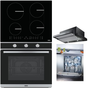 Pachet electrocasnice Franke: cuptor, plită, hotă, mașină de spălat