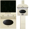 Pachet electrocasnice Smeg crem: Cuptor, plită, hota