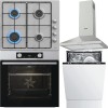 Pachet Gorenje Inox Cuptor, Plită, Hotă, Mașină de spălat
