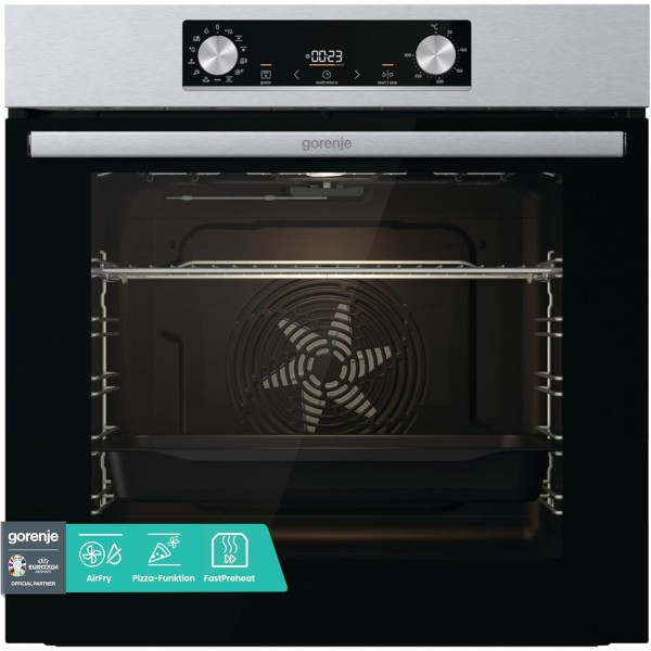 Pachet Gorenje Inox cu Cuptor, Plita, Hota, Masina
