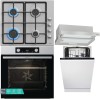 Pachet Gorenje cu cuptor, plita, hota și mașină de spălat