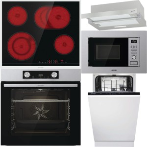 Pachet electrocasnice Gorenje - cuptor, plită, hotă, microunde