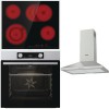 Pachet Gorenje Inox+Sticlă: Cuptor, Plită, Hota
