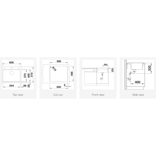 Chiuvetă Blanco ETAGON 6 Alb Antic