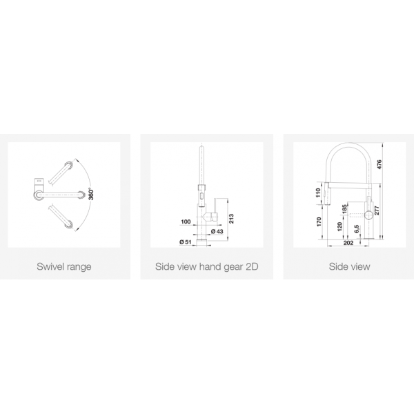 Baterie BLANCO SONEA-S Flexo inox periat de bucatarie