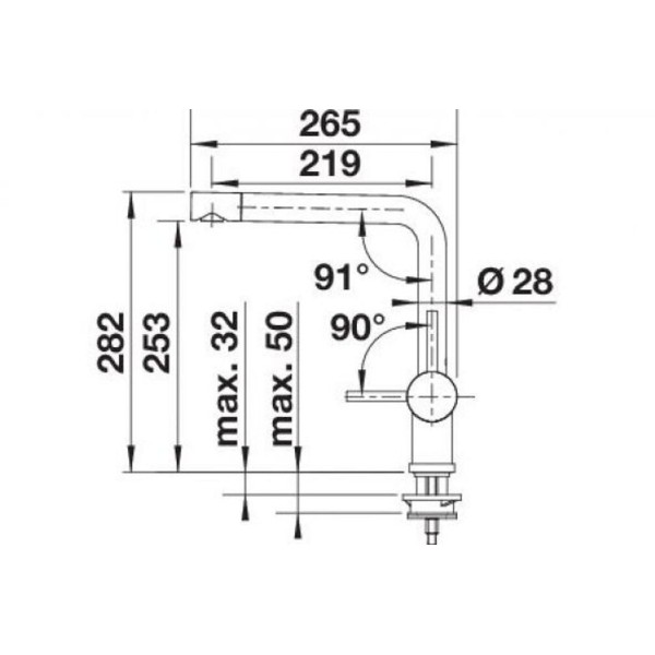 Baterie Blanco LINUS, platina satinată