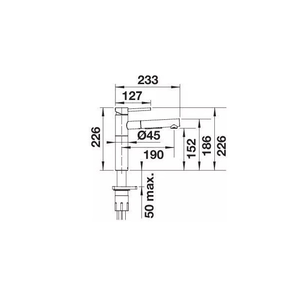 Baterie Bucatarie Blanco Alta II cu Dus Extractabil Cafea