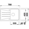 Chiuveta Blanco SONA 45 S-Alb Antic, 780x500mm