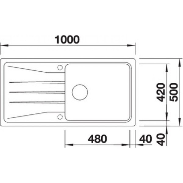 Chiuveta Blanco SONA XL 6 S-Antracit, moderna