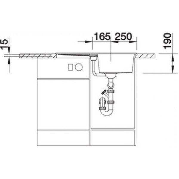 Chiuveta Blanco METRA 45 S, Antracit, Silgranit