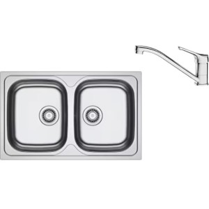 Pachet Chiuveta Franke Inox SKL 620/80 + Baterie Crom