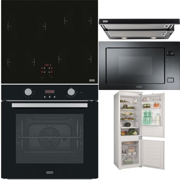 Pachet Electrocasnice Franke: Cuptor, Plită, Hota, Microunde, Frigider