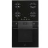 Pachet Cuptor Smeg + Plita Gaz Neagra Linea