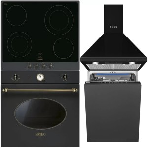 Pachet electrocasnice Smeg ANTRACIT premium