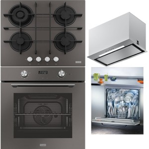 Pachet electrocasnice Franke sticla gri