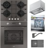 Pachet complet Franke cu sticlă gri și inox