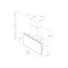 Hota Elica PLAT WH/F, sticlă albă, 55 cm