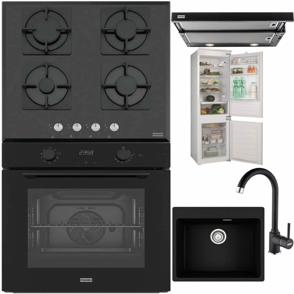 Pachet complet Franke electrocasnice negre