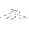 Hota Faber IN-NOVA TOUCH X/WH A90, inox/sticla alba
