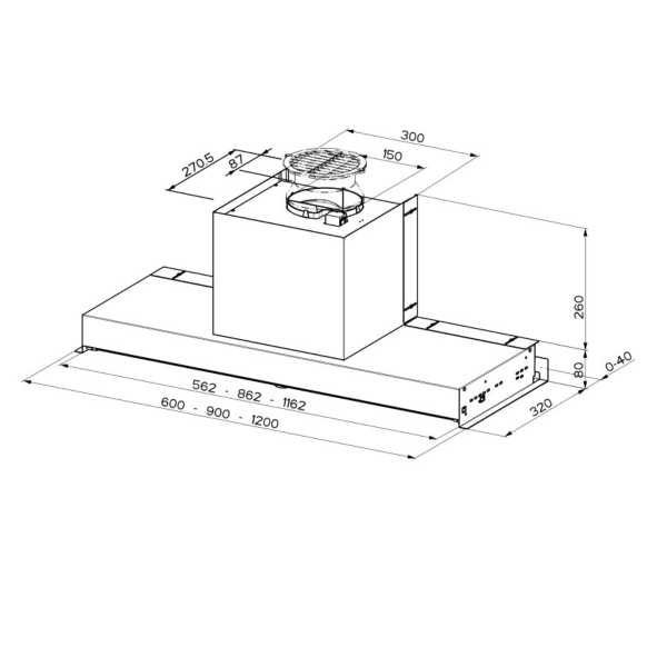 Hota Faber IN-NOVA SMART X A60, 60 cm, inox