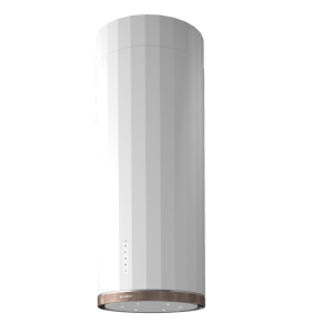 Hota insula Faber Alb mat / Argintiu tibetan CORINTHIA IS.WH MATT/TIB.SILVER, latime 37 cm, putere de absorbtie 700 (mc/h)