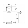 Hota de perete Faber RAY SRM LED, 60 cm, inox/sticlă