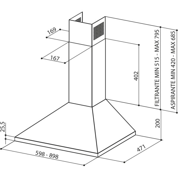 Hota Faber Alb VALUE PB W A60, latime 60 cm