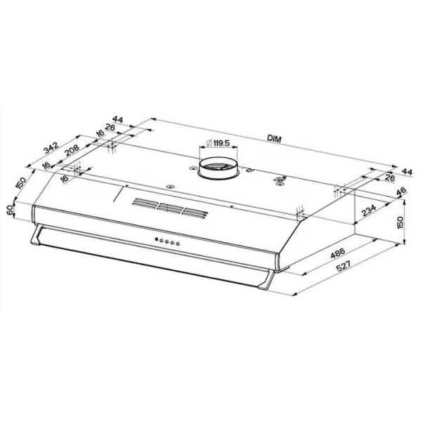 Hota Faber 2740 SRM Negru 60cm