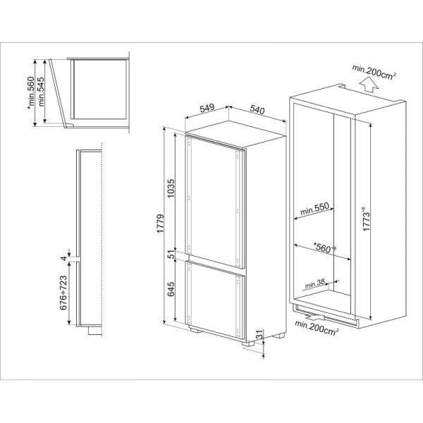 Combina frigorifica SMEG C81721E