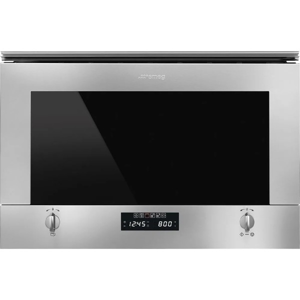 Cuptor cu microunde incorporabil Inox anti-amprenta Smeg MP422X1, capacitate 22 litrii