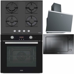 Pachet complet electrocasnice Franke sticla neagra
